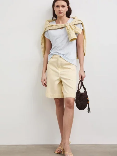 Medicine t-shirt lniany niebieska