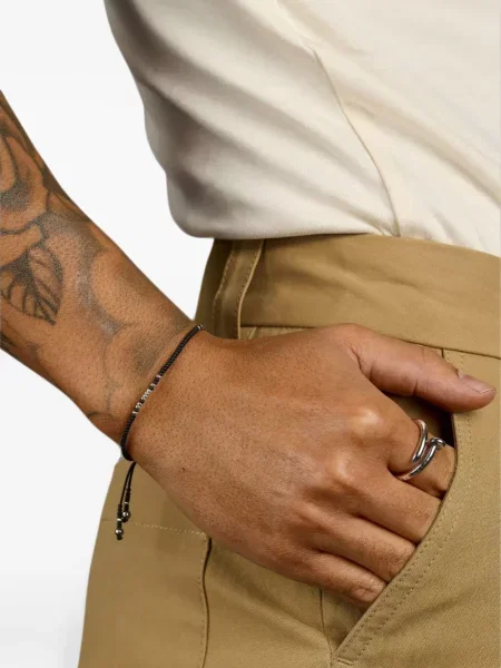 Βραχιόλι Nialaya Jewelry περιδέραιο με κορδόνι μαύρο