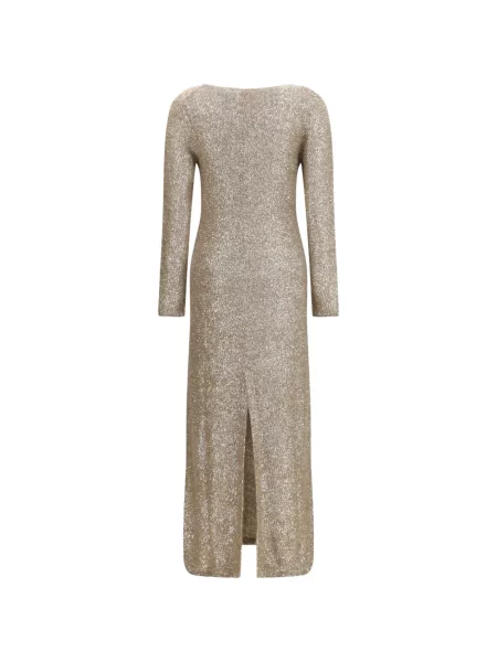 Rochie midi Brunello Cucinelli cu paiete cu decolteu în V