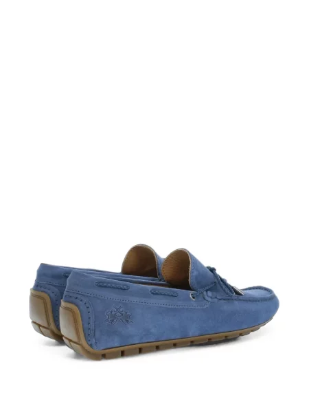 Semišové loafers La Martina modré