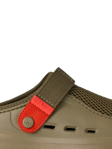 Papuci tip mules Ugg cu bretele verde