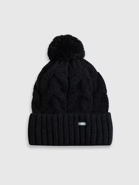 4F Essential czapka zimowa z pomponem sportowa one size czarna