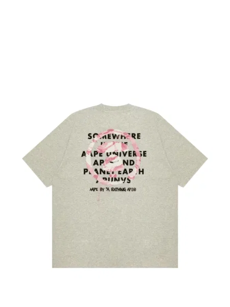 Tricou Aape By A Bathing Ape cu imagine gri