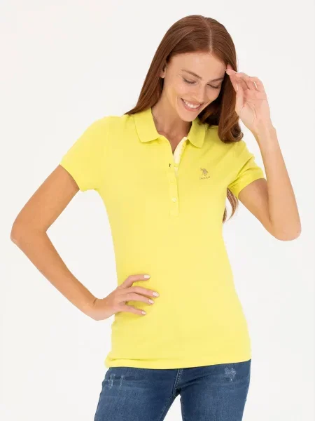Поло US Polo жовтий