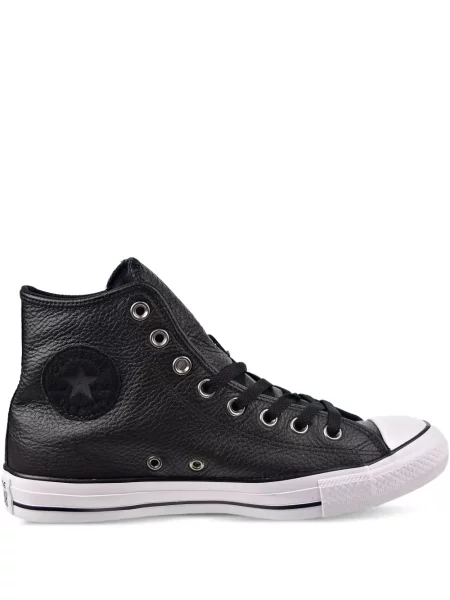 Kožené retro tenisky Converse Chuck Taylor All Star s výšivkou černé