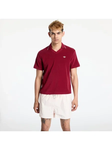 Adidas Originals polo de x Wales Bonner Terry Terry rosu roșu