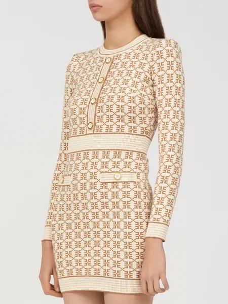 Платье Elisabetta Franchi бежевое