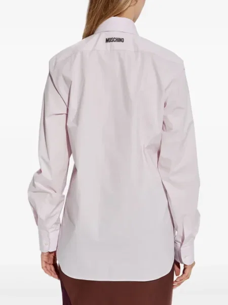 Cămașă Moschino cu broderie roz