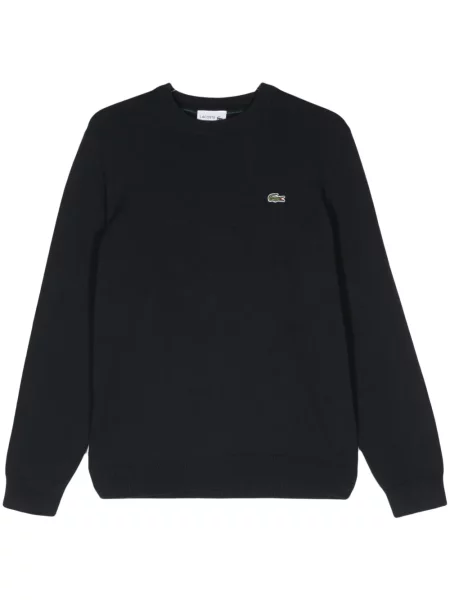 Pulover Lacoste cu autograf albastru