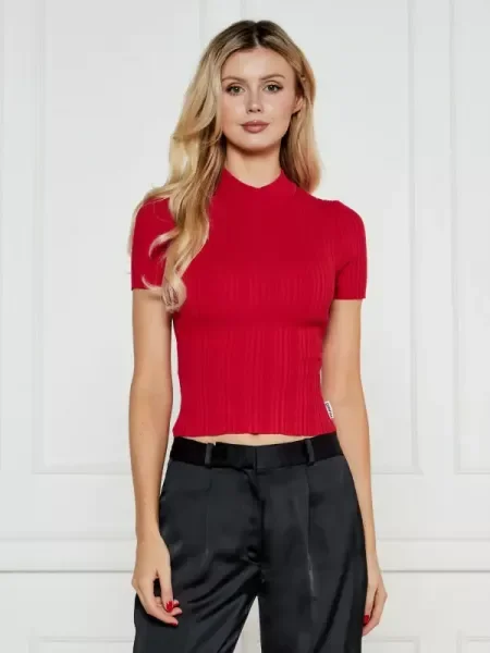 HUGO Bluză Sarpharim | Cropped Fit roșu