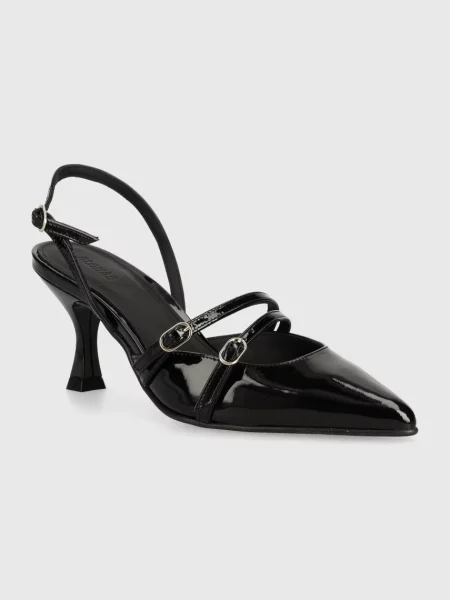 Czółenka Alohas skórzana na szpilce czarna