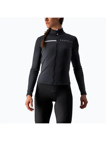 Кофта велосипедна Castelli Sinergia 2 Jersey FZ W light black/white біла
