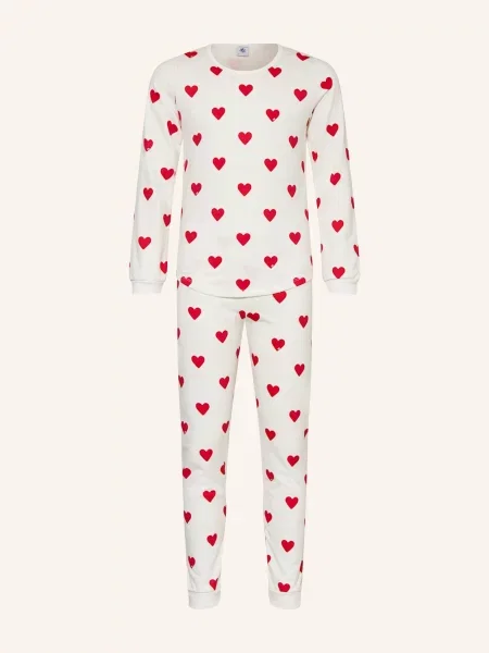 Petit Bateau Pyžamo bílá/ červená bílé