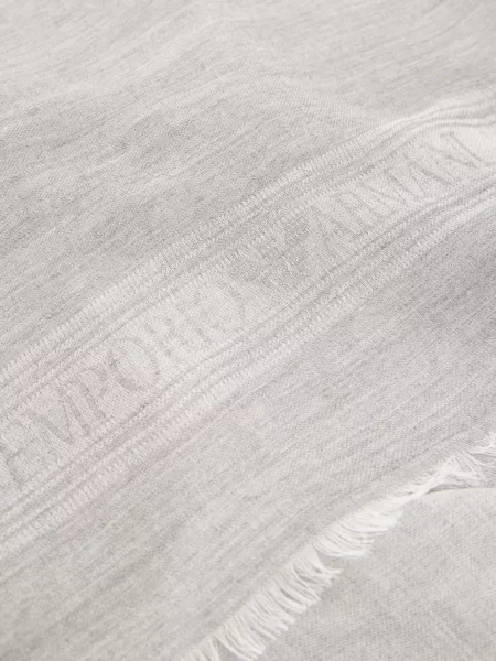 Шал Emporio Armani с принт бяло