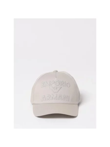 Czapka z daszkiem Emporio Armani szara