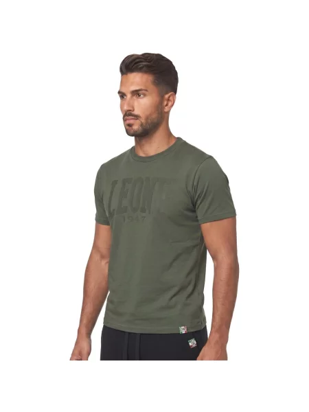 Scurt tricou Leone 1947 cu mâneci scurte cu autograf verde