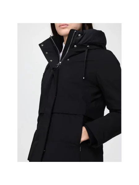 Lniana parka Duno czarna