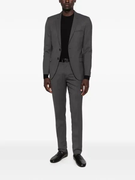 Вълнен пуловер Emporio Armani с кръгло деколте черно
