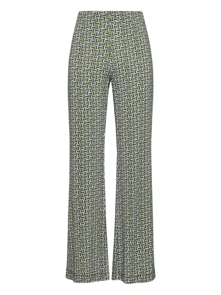 Pantaloni Maliparmi cu imprimeu geometric verde
