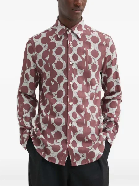 Cămașă Tiger Of Sweden cu imagine cu imprimeu abstract alb