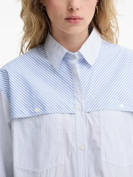 Cămașă Ps Paul Smith cu dungi albastru
