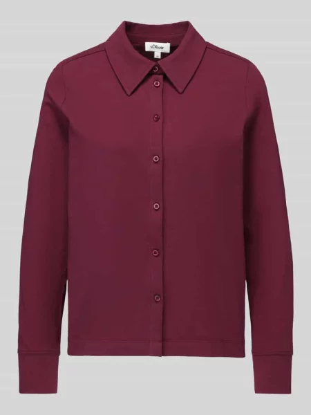 Bluzka z długim rękawem o kroju regular fit z mieszanki bawełny S.oliver Red Label
