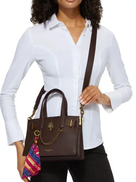 Kurt Geiger Bőr bőrönd Sloane barna