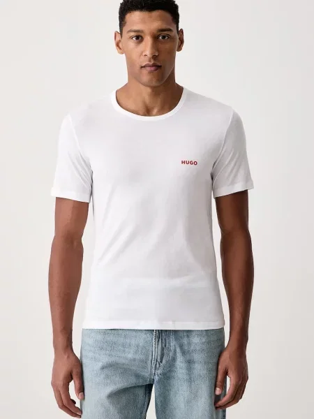 HUGO tričko pánske T-SHIRT RN TRIPLET P béžová