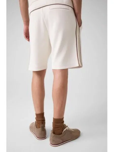 Guess Medžiaginės kelnės Bermuda Fit balta