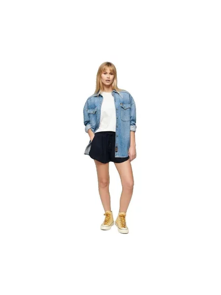 Pantaloni scurți Superdry albastru