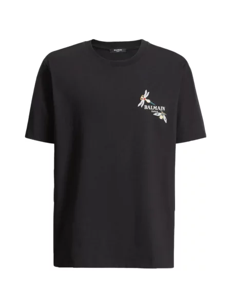 Tricou Balmain cu broderie negru