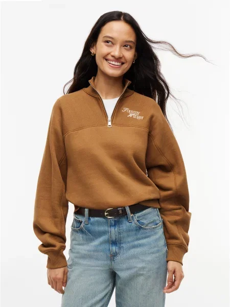 TOMMY HILFIGER Mikina hnedá biela