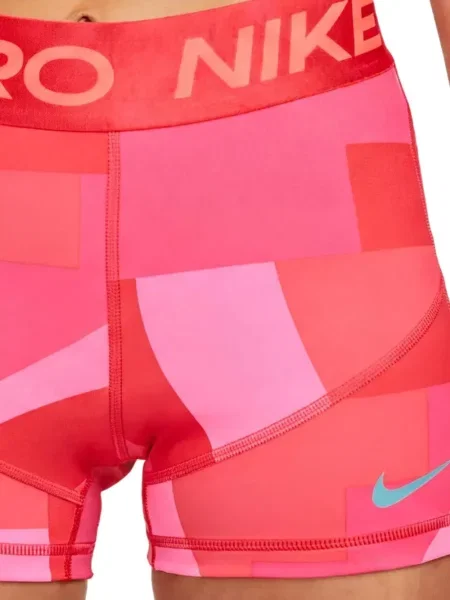 Pantaloni scurți Nike alergare cu talie înaltă în carouri albastru