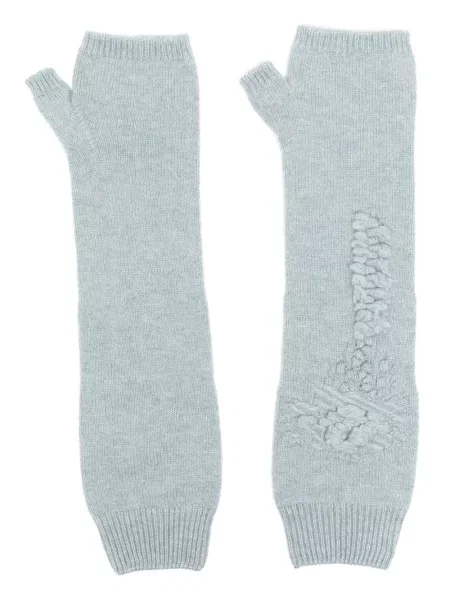 Mănuși Barrie din cașmir albastru