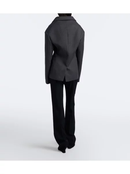 Vlnené nohavice Balenciaga čierna