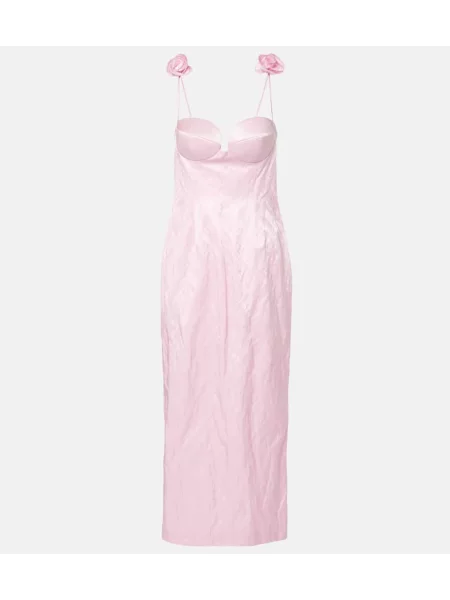 Rochie Magda Butrym cu model floral de costum roz