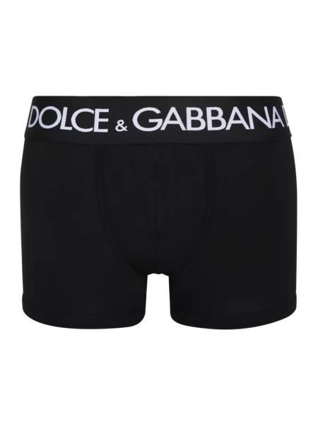 Majtki Dolce And Gabbana z elastyczną talią z logo czarne