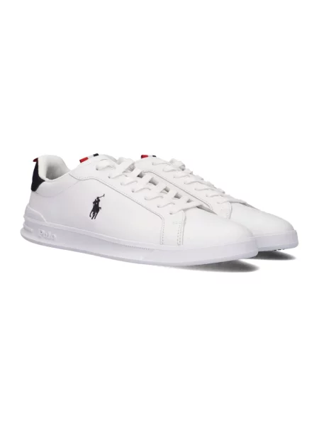 Sneakersy Ralph Lauren Court skórzane białe