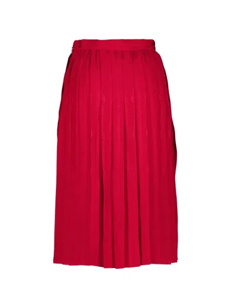 Fustă midi Gucci de mătase roșu