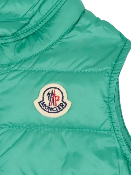 Kamizelka puchowa dziecięca Moncler Enfant zielona