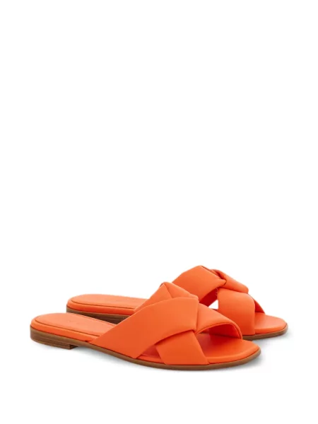 Papuci Ferragamo din piele portocaliu