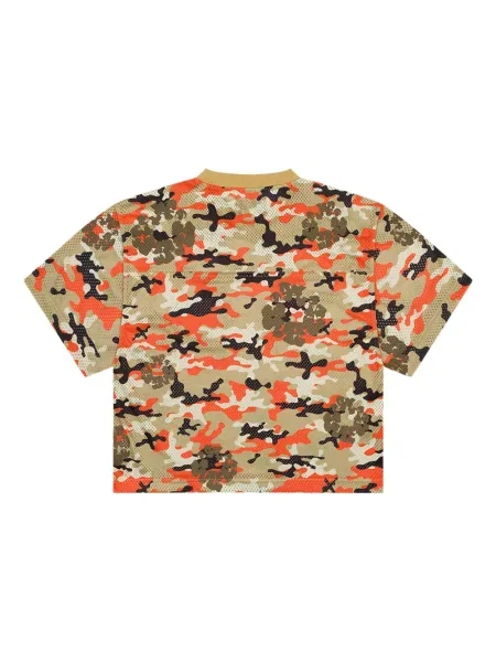 Tricou Denim Tears plasă cu model camuflaj maro