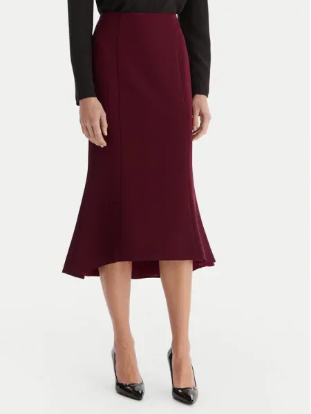 ACCESS FASHION Spódnica midi Bordowy
