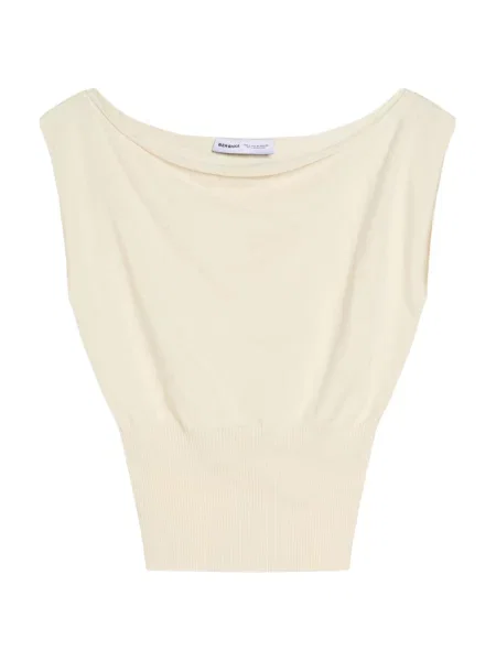 Bershka Top z naramnicami ecru