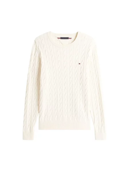 Tommy Hilfiger sweter beżowy lekki biały
