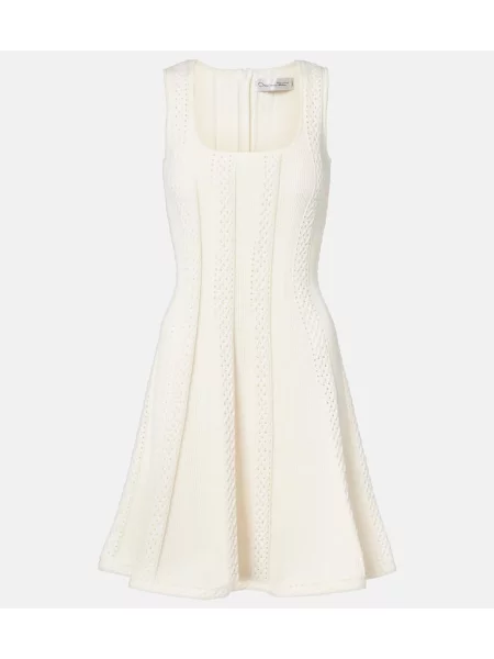 Rochie Oscar De La Renta tricotate alb