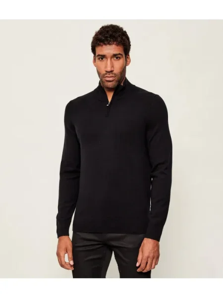 BOSS BLACK De lână pulover H-Hemarlo | regular fit cu adaos de cașmir negru