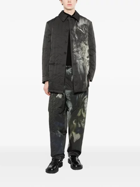 Панталон Yohji Yamamoto с принт черно