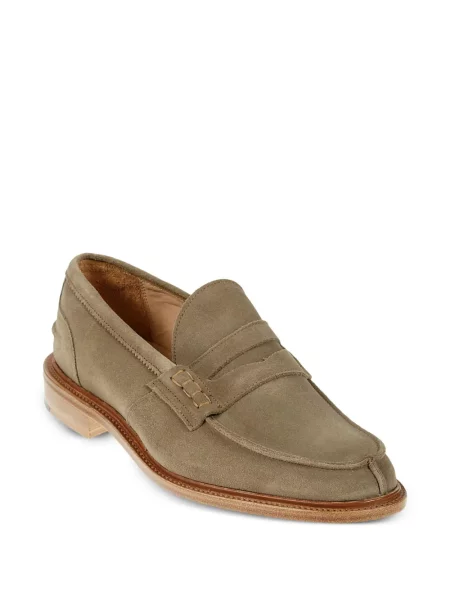 Pantofi loafer Tricker's din piele de căprioară maro