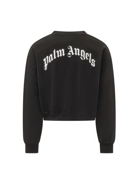 Bluza Palm Angels z logo o skróconej długości czarna